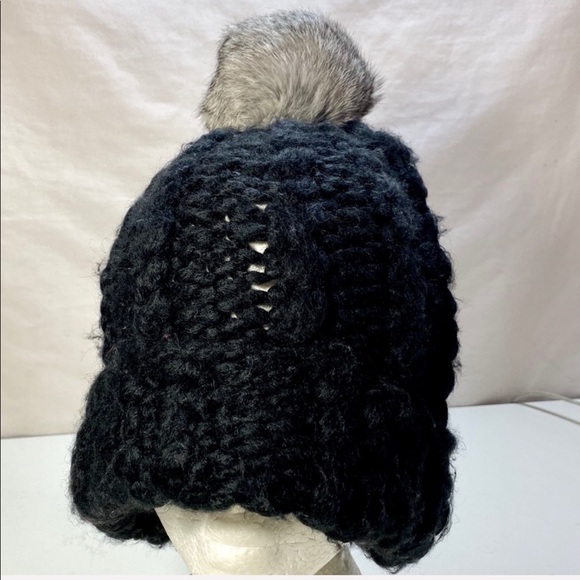 Rebecca Minkoff Chunky Knit PomPom Beanie Hat - Picture 2 of 4